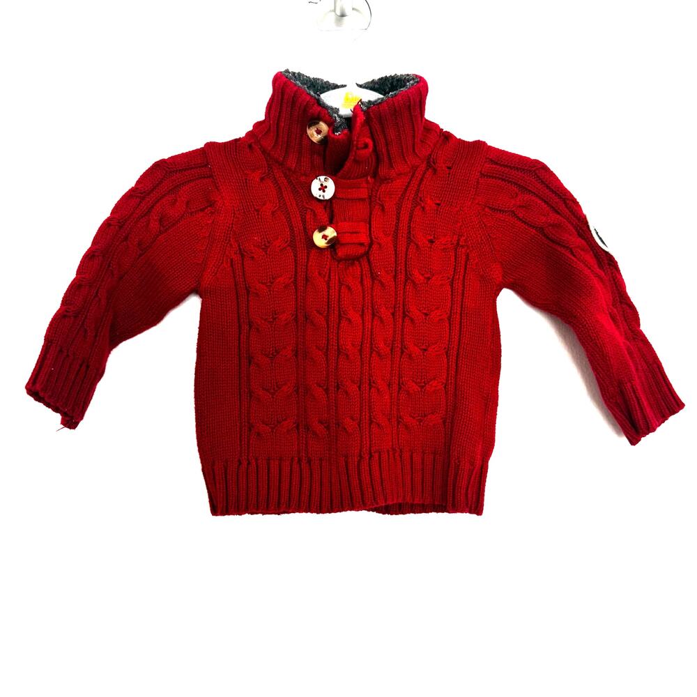 Timberland Cable-Knit Pullover Sweater w/ a Sherpa-Lined Mock Neck